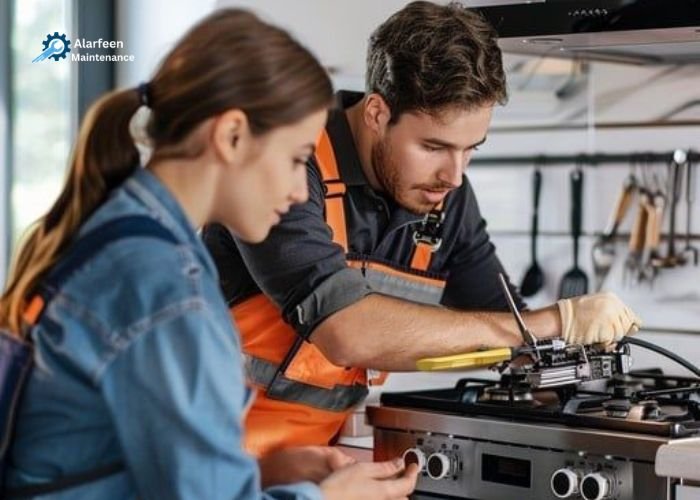 Professional stove repair technicians team in Riyadh