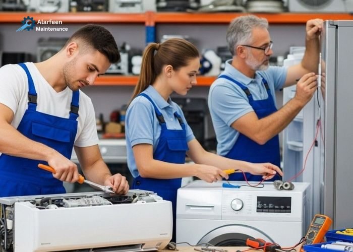 Appliance repair services in Riyadh for AC, washing machine, dryer and refrigerator